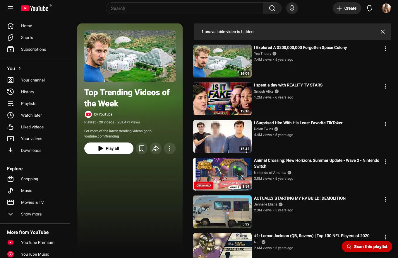 Playlist Wrangler — Scanning playlists