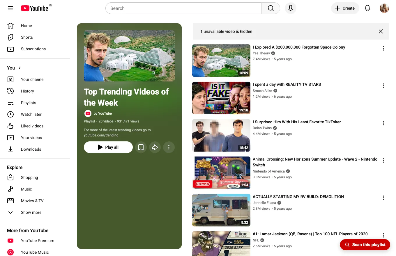 Playlist Wrangler — Scanning playlists
